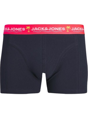 Jack & Jones Jacthomas Solıd Trunks 3 Pack Erkek Lacivert Boxer 12250609-NavyBlazer