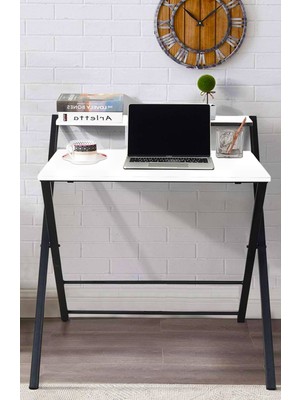 Woodhub Suntalam Katlanır Çalışma Masası Bilgisayar / Laptop Masası 75 cm Kullanıma Hazır Kurulu 50 cm 73 C