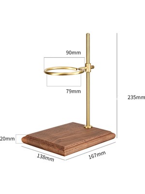Kigiwaa Manuel Demleme Ceviz Ahşap Için Ahşap Tabanlı Ayarlanabilir Yükseklik Raf Damlatıcı Filtre Tutucu ile Kahve Makinesi Standı Üzerine Dökün (Yurt Dışından)