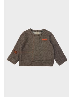 Gb Baby Layette Erkek Bebek Kahve Sweatshirt 23FW0BG1423