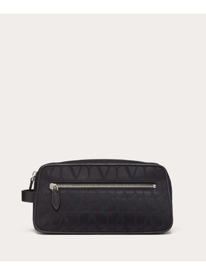 Valentino Garavani Black Iconographe Handbag In Nylon