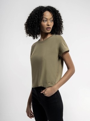 Loft Kadın T-Shirt Haki LF2035741