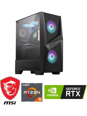 MSI GAMİNG PC DDR5 / 16 GB RTX-4060-Ti /RYZEN 5-7500F / 16 GB DDR5 5200 MHZ RAM / 1 TB M.2 SSD / WİN11 PRO