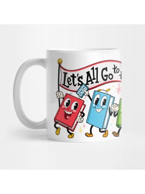 Pixxa Let's All Go To The Library - Kütüphane Kupa Bardak