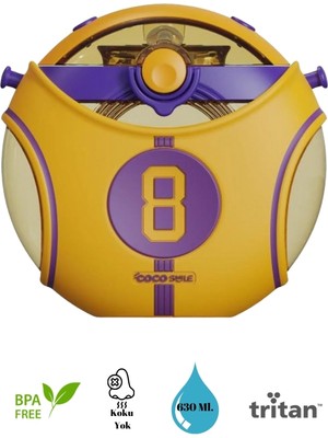 Vagonlife Coco Smile Straw Basketball Tritan Bottle - 630ML