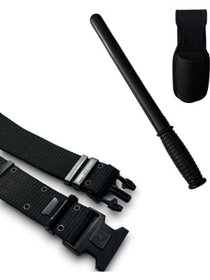 Aksoy Tactical Aksoy Tactical Güvenlik Seti Delikli Örgü Palaska Kemer + Plastik Coop