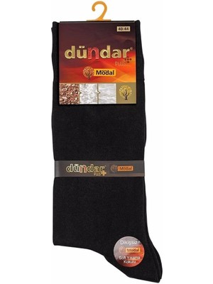 Dündar Erkek Plus Modal Likralı Desenli ve Düz Soket Çorap 4124 - 12 Adet