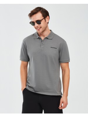 Skechers Polo Shirt M Short Sleeve Erkek Antrasit Polo Yaka Tshirt S211800-003