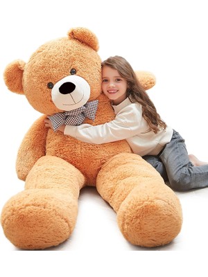 Sole Papyonlu Sevimli Büyük Peluş Ayıcık, 120 cm - % 100 YERLİ