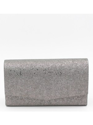 Chantaky 068 2500 Çupra Abiye Çanta Platin Kırışık Tek Ebat