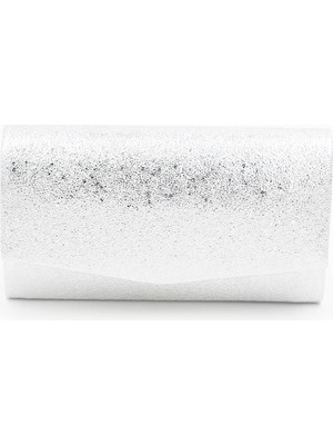 Chantaky 068 2500 Çupra Abiye Çanta Gümüş Kırışık Tek Ebat