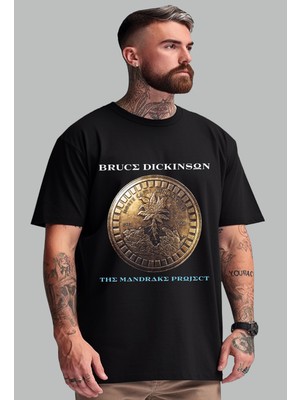 Bu Tshirt Bruce Dickinson - The Mandrake Project' Temalı Oversize Unisex T-Shirt.