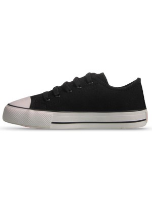 M.P One  Ecoflex Kids Çocuk Elastic Laces Siyah Sneaker