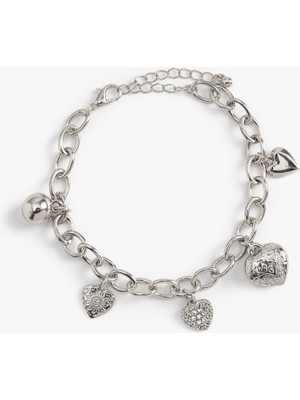 Koton Zincir Bileklik Kalp Detaylı Sallantılı