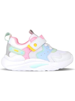 Vicco Çocuk Cırtlı Hafif Phylon Spor Ayakkabı Beyaz Renkli Desenli 346.24Y.127