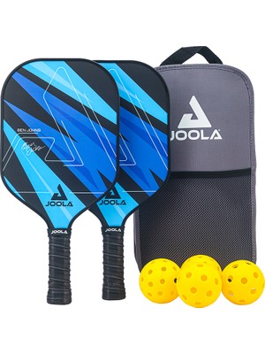 Joola Ben Johns Blue Lightning Pickleball 2 Raket + 4 Top + Kılıf Set