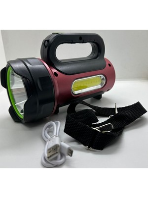 Gold Kama PS-T93 30W Uzun Menzilli Solar Panelli Powerbank+Usb Çıkış S.o.s Lu Ultra Güçlü Ledli Şarjlı Feneri