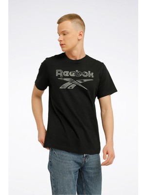 Reebok ID Camo T-Sh Siyah Erkek Kısa Kol T-Shirt