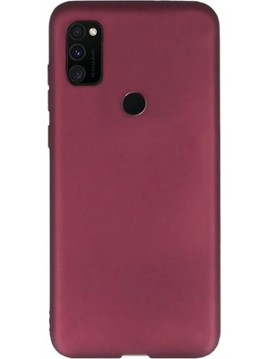 Teleplus Samsung Galaxy M30S Kılıf Premier Silikon Esnek Arka Koruma Mürdüm
