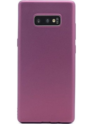 Teleplus Samsung Galaxy S10E Kılıf Premier Silikon Esnek Arka Koruma Mürdüm