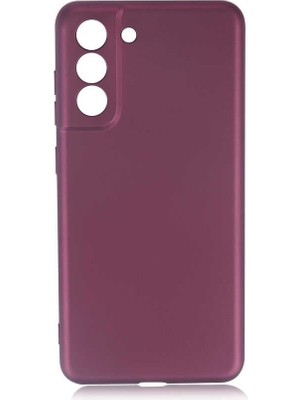 Teleplus Samsung Galaxy S21 Fe Kılıf Kamera Korumalı Premier Mat Silikon Mürdüm