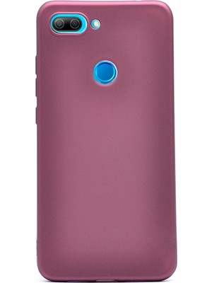 Teleplus Xiaomi Mi 8 Lite Kılıf Premier Silikon Arka Koruma Mürdüm