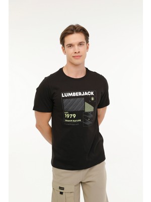 Lumberjack ml Jerry 11URB1015 4fx Siyah Erkek Kısa Kol T-Shirt