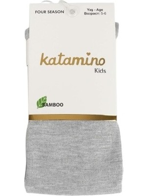Bistyle Katamino Mirabel Kız Bambu Külotlu Çorap K30207 Gri
