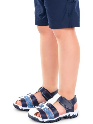 Kiko Kids Erkek Çocuk Sandalet Arz 2356 Lacivert - Mavi