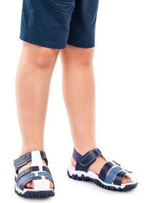 Kiko Kids Erkek Çocuk Sandalet Arz 2356 Lacivert - Mavi