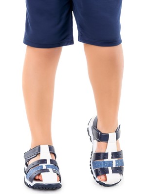 Kiko Kids Erkek Çocuk Sandalet Arz 2356 Lacivert - Mavi