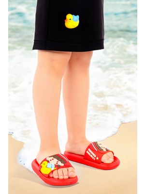 Kiko Kids Eva Plaj Havuz Okul Kreş Kız Çocuk Terlik Twg 015 Kırmızı