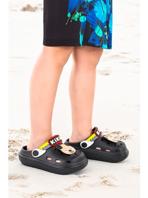 Kiko Kids Eva Plaj Havuz Okul Kreş Kız Çocuk Terlik Twg 755-1 Siyah