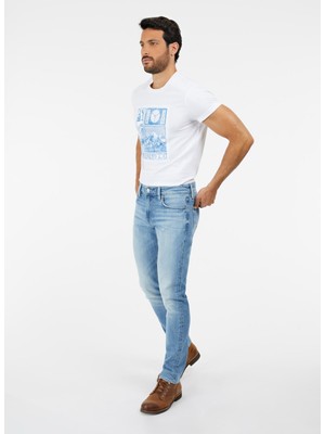 Guess Normal Bel Normal Mavi Erkek Denim Pantolon M4Ras2D58M3R8Te_Slım Tapered - Eco