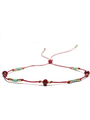 Qiuhong Shop Yeşil Diffone Kadınlar Için Yeni Moda Halhal Kız Ayarlanabilir Bohemia Ayak Zinciri Yaz Plaj Takı Halhal Halat Ayak Bileği Bacak Braclet (Yurt Dışından)