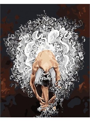 Emos avm Canvas Beyaz Balerin Sayılarla Boyama Seti  Kasnaklı