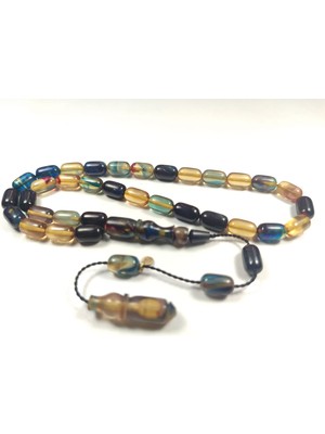 İskeçe Tesbih Erkan Çubukçu Usta Eseri Imzalı Rengin Zirvesi Bir Ateş-I Kehribar Sertifikalı 4171