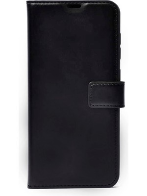 Teleplus Huawei P Smart 2021 Kılıf Kar Delüx Cüzdan Kartlıklı Standlı Kopçalı Siyah