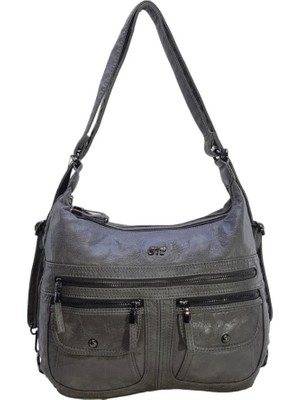 Baginn Vegan Deri Kadın Omuz Çantası Sırt Çantası Fonksiyonel Kullanım 30 cm Genişlik