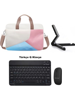 Microcase Samsung Galaxy Tab S9 Ultra 14.6'' Tablet Çanta + Bluetooth Klavye + Mouse + Tablet Standı - AL4233