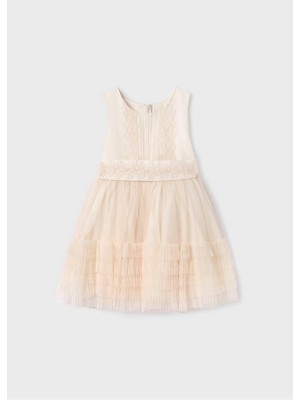 Abel & Lula Kız Çocuk Kemer Detaylı Tüllü Elbise