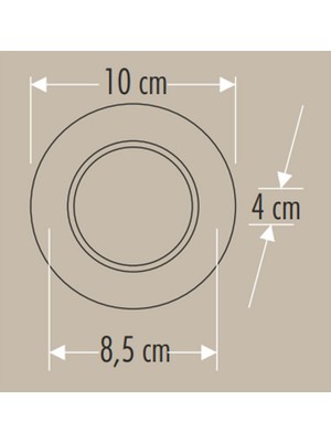 Cata CT-5257 Zebra LED Spot Beyaz-Krom 6W 3 Renk - 10 Adet