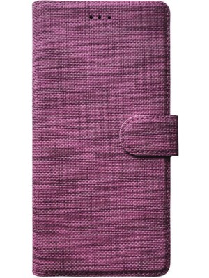 Teleplus Oppo A54 Kılıf Holster Canvas Kartlıklı Fabric Cüzdan