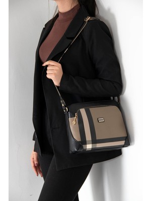 Silver Polo Silver  Polo Kadın Çapraz Çanta Kahve - Siyah NV364