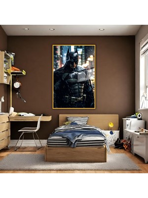 Gaagart Metal Çerçeveli Cam Tablo Film Karakteri Batman Portresi