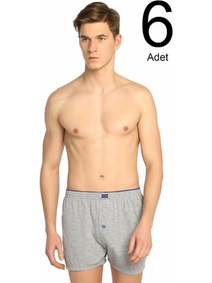 Aknur Moda Erkek Karışık Renk Boxer Siyah Renk Ribana Atlet 6'lı Paket