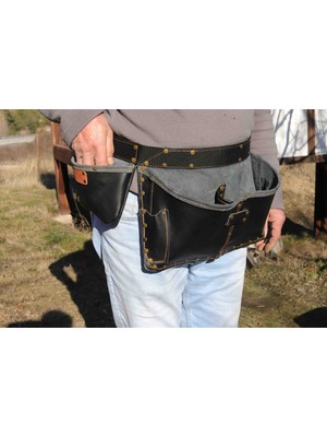 Rivet Hakiki Deri Önlük