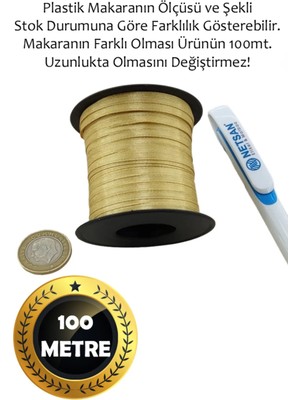 Netsan Etiket Altın Rengi Saten Kurdele 3,5mm 100MT