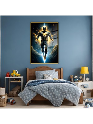 Gaagart Metal Çerçeveli Temperli Cam Tablo Film Karakteri Marvel