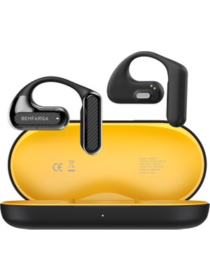 Benfarga Orchestra Open-Ear Bluetooth Kablosuz Kulaklık Siyah, 50 Saat Oynatma Süresi, ENC, Uzamsal Ses, IOS ve Android uyumlu